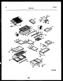 SHELVES AND SUPPORTS Diagram and Parts List for FPCE19TPL1  Frigidaire Refrigerator