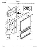 DOOR Diagram and Parts List for MDB631RFR0  Frigidaire Dishwasher