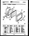 DOOR PARTS Diagram and Parts List for KF330JDD2  Frigidaire Range