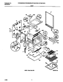 BODY Diagram and Parts List for FEF365CGSB  Frigidaire Range