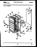 DOOR PARTS Diagram and Parts List for GFU14M3AW0  Gibson Freezer