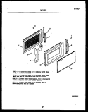 DOOR PARTS Diagram and Parts List for MC1350P2  Frigidaire Microwave