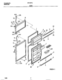 DOOR Diagram and Parts List for FRT18PRCW4  Frigidaire Refrigerator