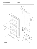 DOOR Diagram and Parts List for FFU09K0DW3  Frigidaire Freezer