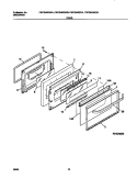 DOOR Diagram and Parts List for FGF354BGWB  Frigidaire Range