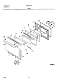 DOOR Diagram and Parts List for FGFB55ASD  Frigidaire Range
