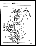 TUB DETAIL Diagram and Parts List for LCE732LW1  Frigidaire Washer Dryer Combo