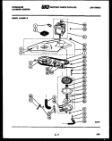 WASHER DRIVE SYSTEM AND PUMP Diagram and Parts List for LC248DW5  Frigidaire Washer