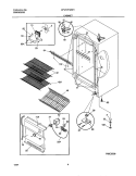 CABINET Diagram and Parts List for GFU14F3AW1  Gibson Freezer