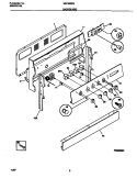 BACKGUARD Diagram and Parts List for MEF322SEDC  Frigidaire Range