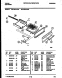 BROILER DRAWER PARTS Diagram and Parts List for 30-2251-00-03  Tappan Range