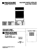 COVER Diagram and Parts List for FEF365CGSC  Frigidaire Range