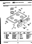 COOKTOP PARTS Diagram and Parts List for GF740NW1  Frigidaire Range