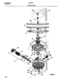 MOTOR & PUMP Diagram and Parts List for FDB636GFS1  Frigidaire Dishwasher