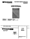 COVER Diagram and Parts List for MWS445RES1  Frigidaire Washer