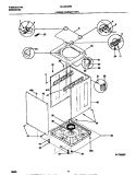 LOWER CABINET / TOP Diagram and Parts List for MLXG42REW0  Frigidaire Washer Dryer Combo
