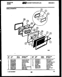 DOOR PARTS Diagram and Parts List for GPG35BPM1  Frigidaire Range