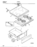 TOP / DRAWER Diagram and Parts List for TEF387CCSC  Tappan Range