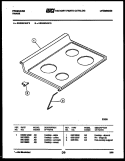 COOKTOP PARTS Diagram and Parts List for REG36CAL5  Frigidaire Range