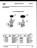 BURNER PARTS Diagram and Parts List for 30-3991-00-03  Tappan Range