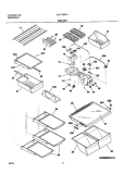 SHELVES Diagram and Parts List for GLHT186TAW8  Frigidaire Refrigerator