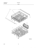 RACKS Diagram and Parts List for FDB125RHB2  Frigidaire Dishwasher