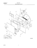 FRNT PNL, DOOR Diagram and Parts List for FGR211AS0  Frigidaire Dryer
