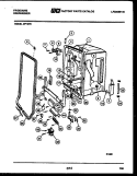 TUB AND FRAME PARTS Diagram and Parts List for MF18P2  Frigidaire Dishwasher