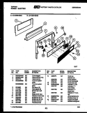 BACKGUARD Diagram and Parts List for 31-2649-00-03  Tappan Range