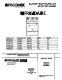 COVER Diagram and Parts List for FEF368CCTC  Frigidaire Range