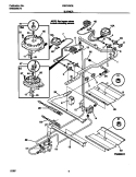 BURNER Diagram and Parts List for FGF376CETE  Frigidaire Range