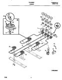 BURNER Diagram and Parts List for FGC3X8XETD  Frigidaire Cooktop