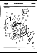 DOOR PARTS Diagram and Parts List for DE8600PW2  Frigidaire Dryer