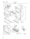 CABINET Diagram and Parts List for GLFU1767FW6  Frigidaire Freezer