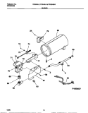 BURNER Diagram and Parts List for FDG546LES0  Frigidaire Dryer