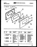 DOOR PARTS Diagram and Parts List for 11-6653-00-04  Tappan Wall Oven