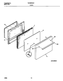DOOR Diagram and Parts List for TGF602PGW1  Tappan Range