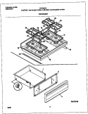 TOP / DRAWER Diagram and Parts List for FGF355CGSC  Frigidaire Range