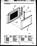 DOOR PARTS Diagram and Parts List for 56-9439-10-15  Tappan Microwave