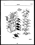 SHELVES AND SUPPORTS Diagram and Parts List for RS249MCD2  Frigidaire Refrigerator