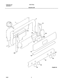 BACKGUARD Diagram and Parts List for FGF377WJCB  Frigidaire Range