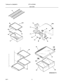 SHELVES Diagram and Parts List for CRT21HCDMW0  Crosley Refrigerator