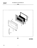 DOOR Diagram and Parts List for CFMV145BC1  Frigidaire Microwave