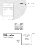 COVER Diagram and Parts List for FGF337BCE  Frigidaire Range