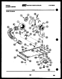 DRYER MOTOR, BLOWER AND BELT Diagram and Parts List for 44-2408-23-03  Tappan Washer