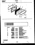DOOR PARTS Diagram and Parts List for CG301SP2W3  Frigidaire Range