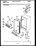 CABINET PARTS Diagram and Parts List for UFP212FM6W  Kelvinator Freezer
