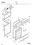 DOOR Diagram and Parts List for FRT16ICRHY3  Frigidaire Refrigerator