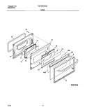 DOOR Diagram and Parts List for FGF376CXASA  Frigidaire Range