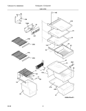SHELVES Diagram and Parts List for FGHS2344KF1  Frigidaire Refrigerator